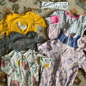 💕Girls 3/6 Sleeper, footies, bodysuit lot